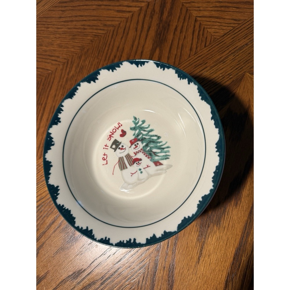 Vintage -Set Of 4 - 'Let It Snow' Bowls - Atico